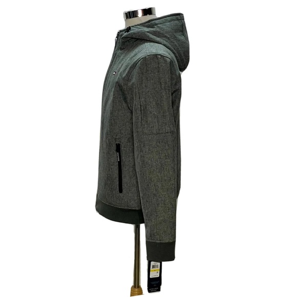 TOMMY HILFIGER Water/Wind Resistant 3 Layer Fabric Jacket Gray Size M New NWT - Picture 3 of 12